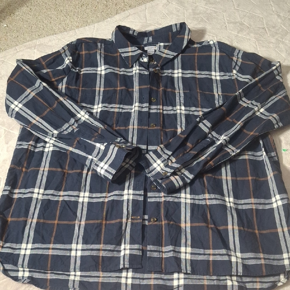 Carhartt Blue and Brown Checkered Shirt